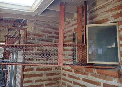 A patio converted into a "catio"