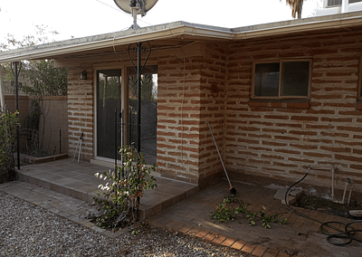 The patio prior to being converted into a Catio.